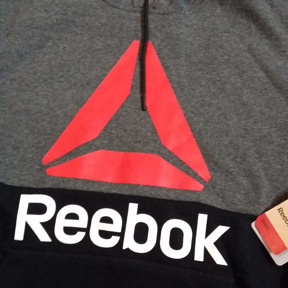 Reebok Fleece Pullover Sweater Hoodie - Picture 2 of 2